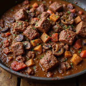 mushroom infused chili dish