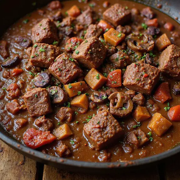 mushroom infused chili dish
