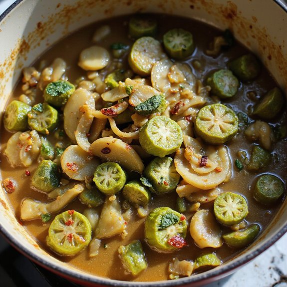 okra stew with applesauce