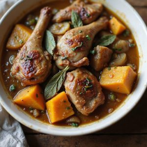 rabbit stew with butternut