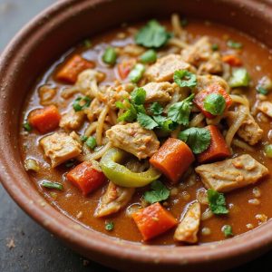 ramen filled pepper soup