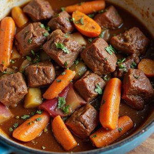 rhubarb braised beef stew