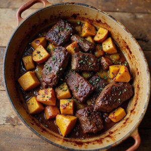 savory cinnamon braised short ribs