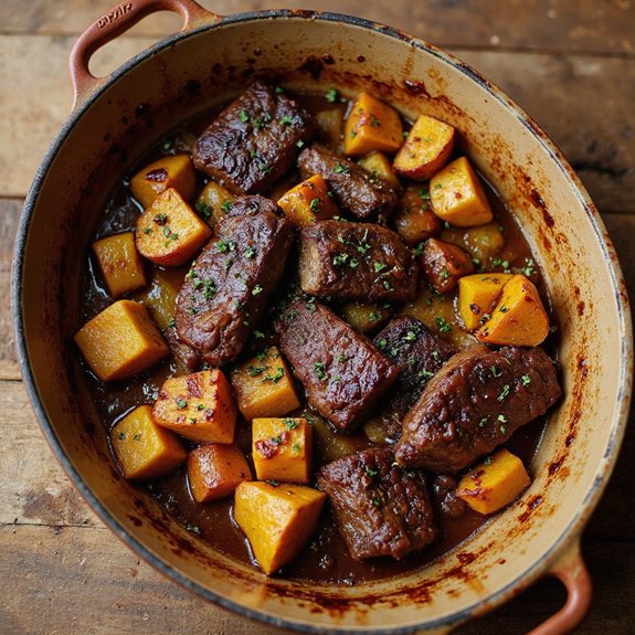 savory cinnamon braised short ribs