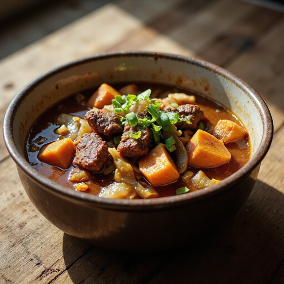 savory miso beef stew