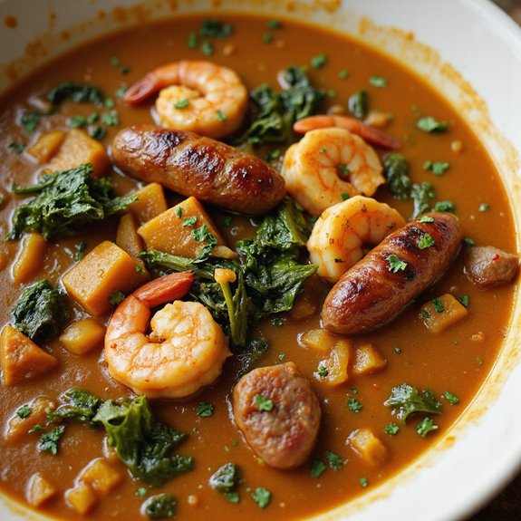 savory pumpkin shrimp stew