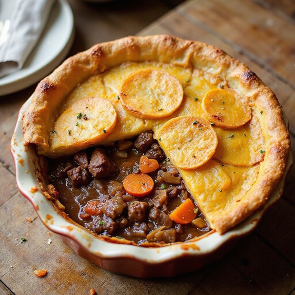 savory sweet potato pot pie