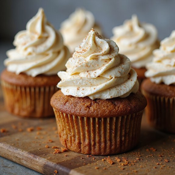 spiced cupcakes with frosting