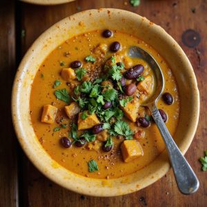 spicy pumpkin bean soup