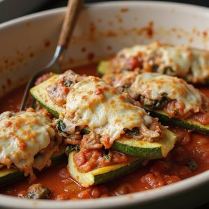 stuffed zucchini with ricotta