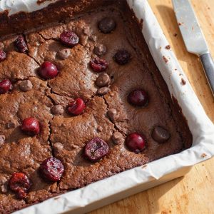 sweet potato cherry brownies