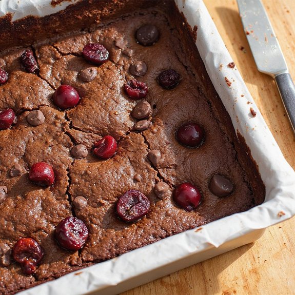 sweet potato cherry brownies