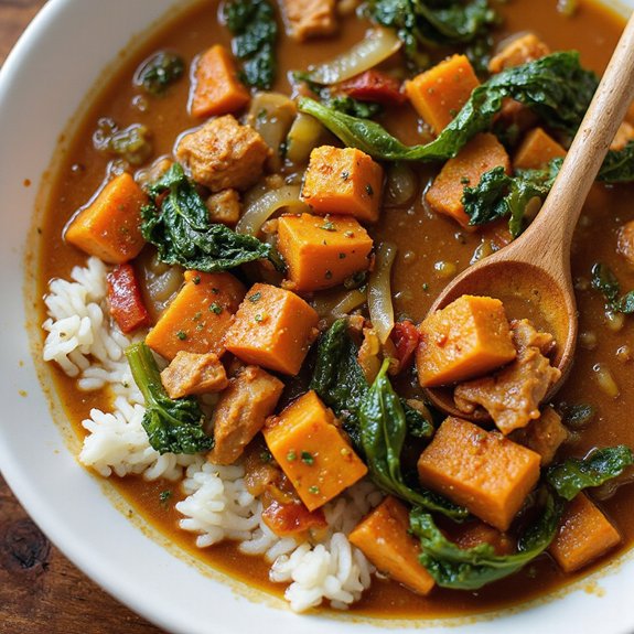 sweet potato chicken gumbo