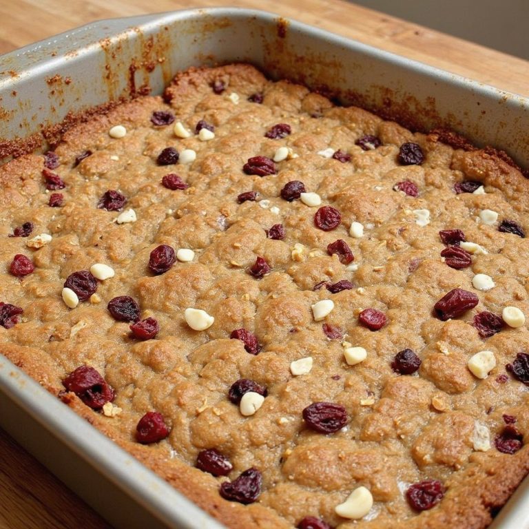 Cranberry Oat Bars With Melting White Chocolate