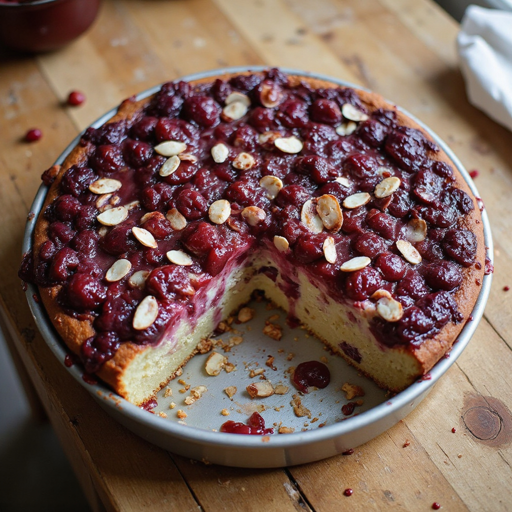 Healthy White Forest Cake With Almond Pudding