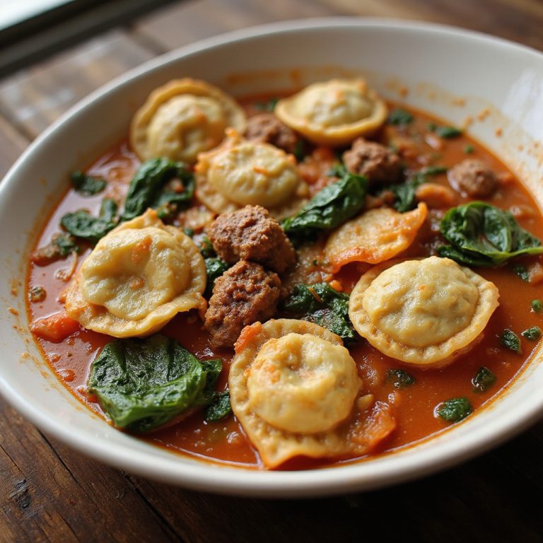 Lasagna Soup With Sweet Potato Ricotta Dumplings