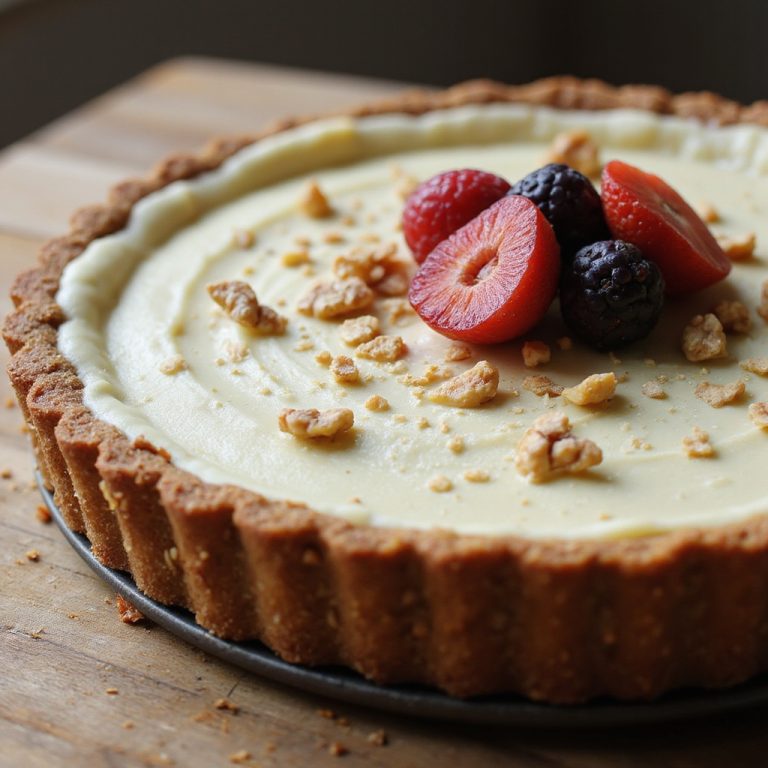 Melting White Chocolate Tart With Walnut Crust