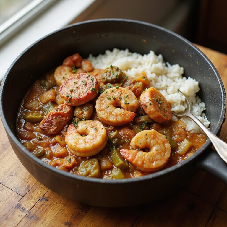 Pumpkin Spiced Gumbo With Shrimp and Turkey Sausage