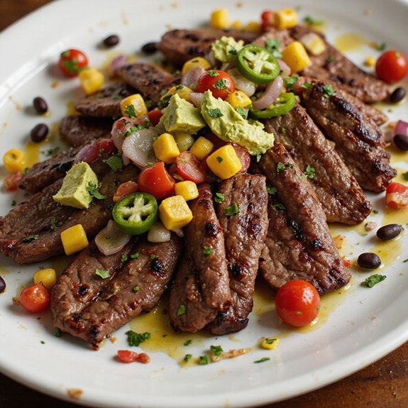 black bean corn steak