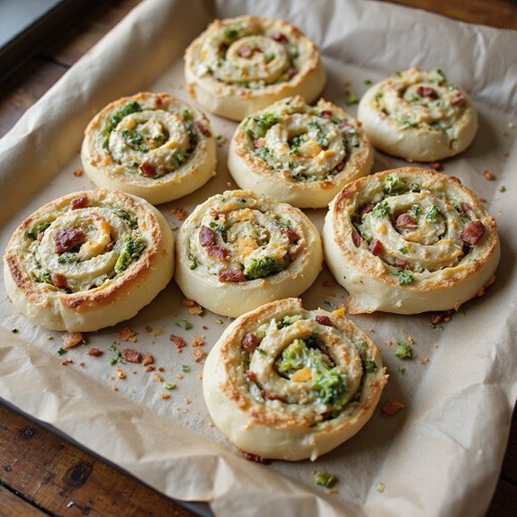 broccoli bacon ranch pinwheels