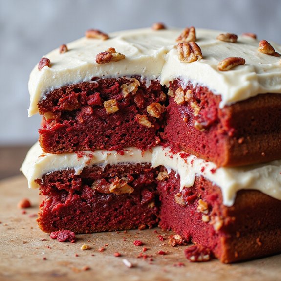 brown butter pecan red velvet