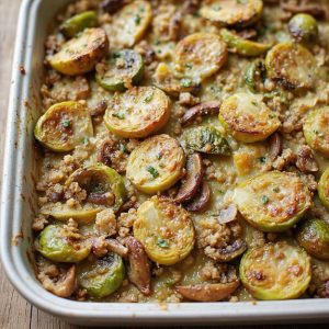 brussels sprouts quinoa casserole
