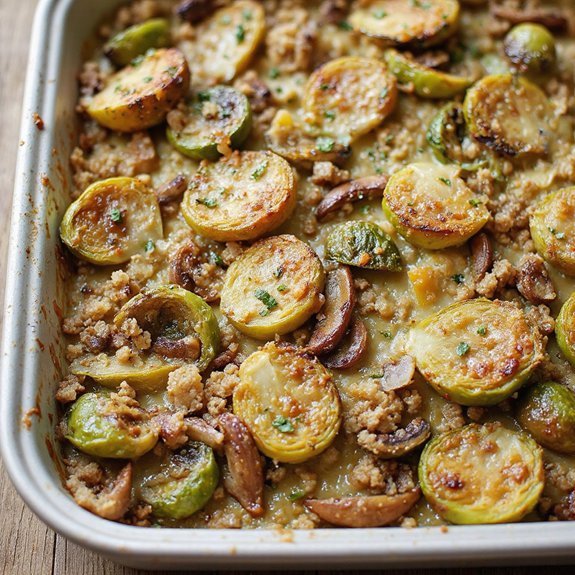 brussels sprouts quinoa casserole