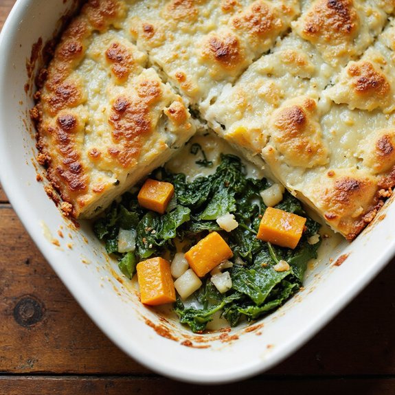 butternut squash kale casserole