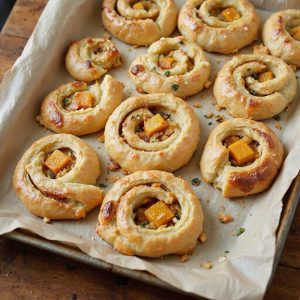 butternut squash sage pinwheels