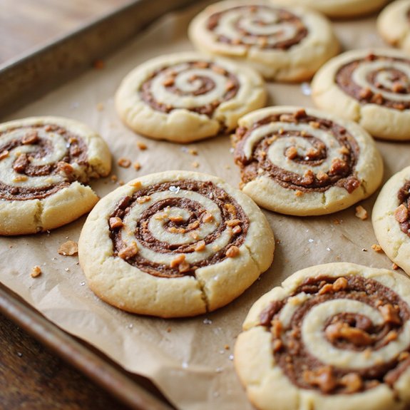 buttery toffee swirled shortbread