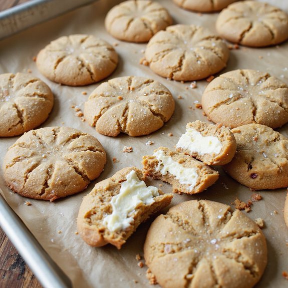 cheesecake filled peanut butter cookies