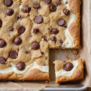 cheesecake layered chocolate chip bars