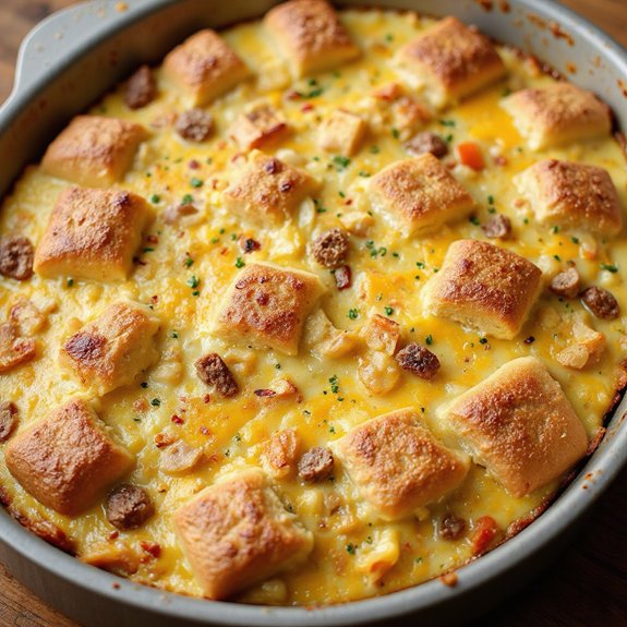 cheesy baked egg breakfast casserole