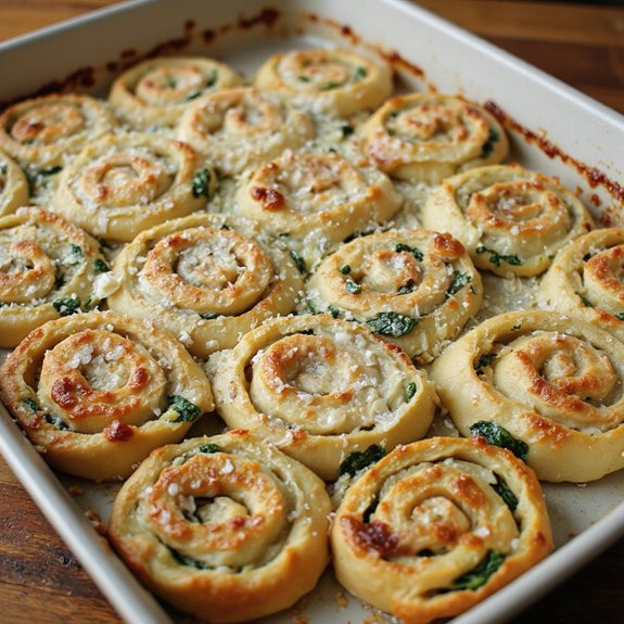 chicken alfredo spinach pinwheels recipe