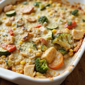 chicken quinoa vegetable casserole bake