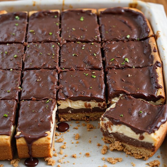 chocolate filled cream pastry cheesecake