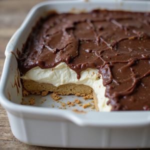 chocolate filled pastry layered cake