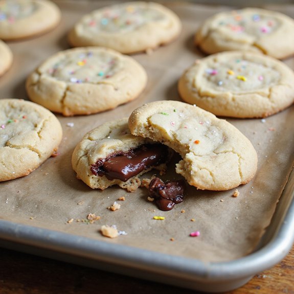 chocolate filled sugar surprise cookies