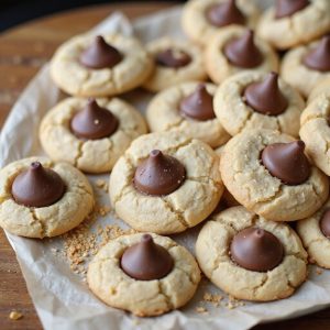 chocolate topped peanut butter cookies