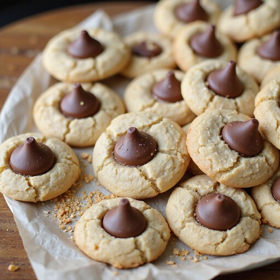 chocolate topped peanut butter cookies