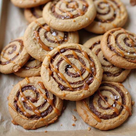 coffee caramel swirl cookies