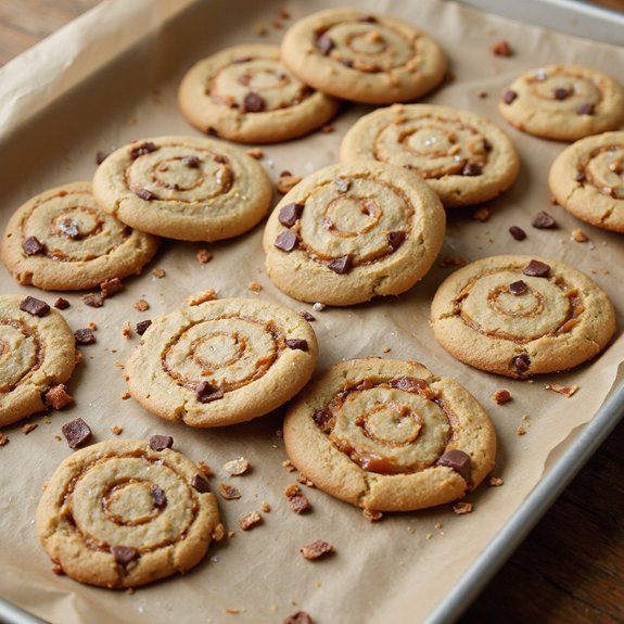 coffee toffee crunch pinwheels