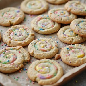 colorful moist swirled sugarcookies