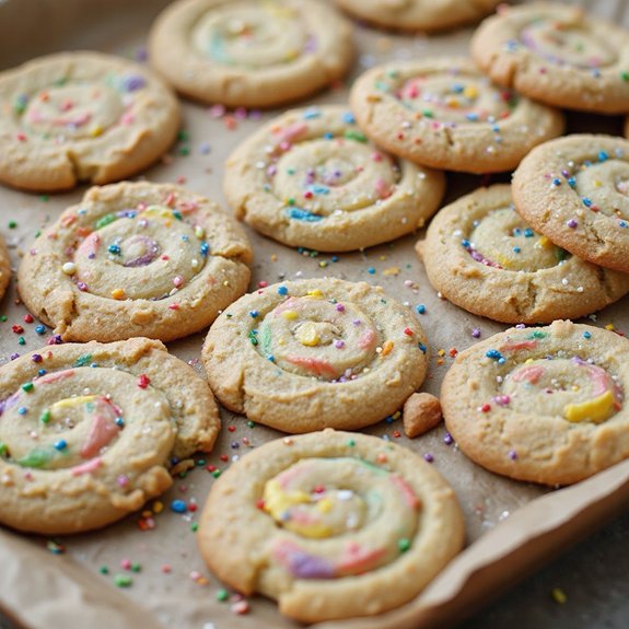 colorful moist swirled sugarcookies