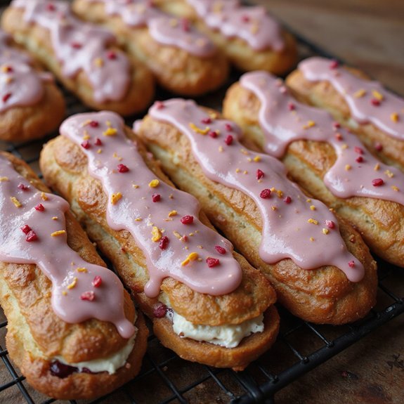 cranberry orange glazed clairs