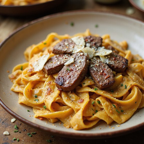 creamy butternut squash fettuccine