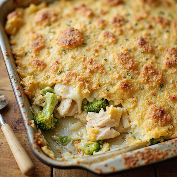 creamy chicken broccoli rice casserole