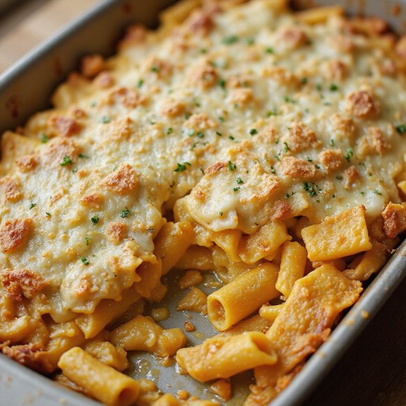 creamy pumpkin alfredo casserole