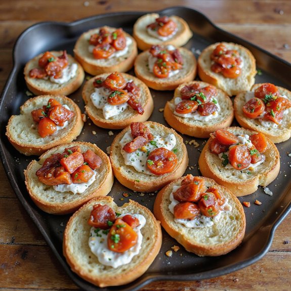 crispy bacon ranch tomato bruschetta