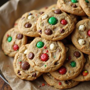 festive chocolate chip cookies